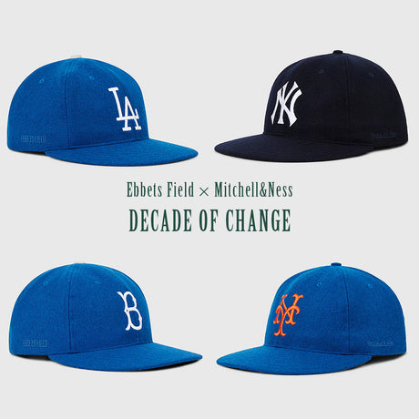 至高のコラボ、Ebbets FieldとMitchell&NessのMLBコレクション、DECADE OF CHANGEが登場