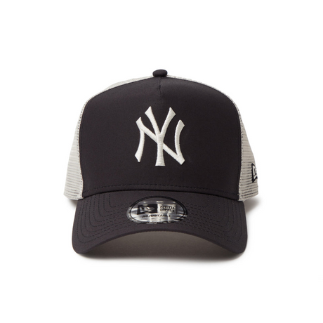 ニューエラ キャップ 9FORTY 二ューヨーク ヤンキース MLB TYPEWRITER A-FRAME TRUCKER MESH CAP BLACK