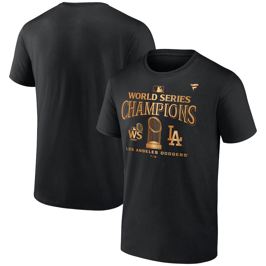即日発送 2024 ワールドシリーズ Tシャツ ロサンゼルス ドジャース MLB 2024 WORLD SERIES CHAMPIONS LOCKER ROOM PARADE T-SHIRT BLACK FANATICS