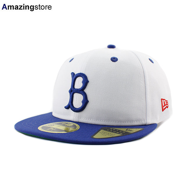 ニューエラ キャップ RC59FIFTY ブルックリン ドジャース MLB DODGERS PACK RETRO CROWN FITTED CAP WHITE-DARK ROYAL BLUE