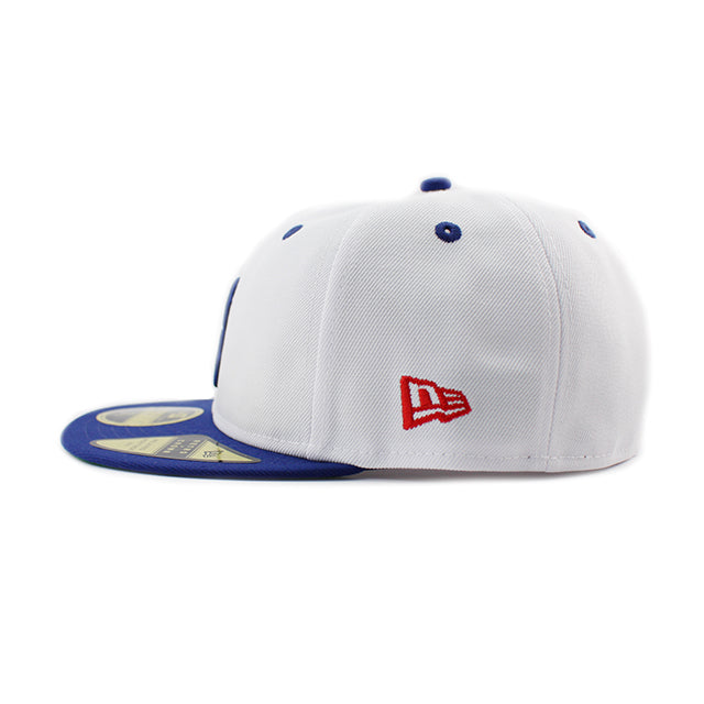 ニューエラ キャップ RC59FIFTY ブルックリン ドジャース MLB DODGERS PACK RETRO CROWN FITTED CAP WHITE-DARK ROYAL BLUE