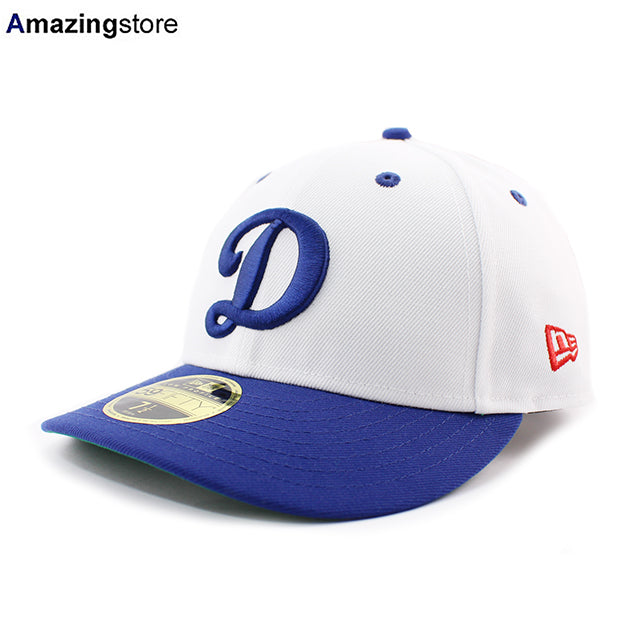 ニューエラ キャップ LP59FIFTY ロサンゼルス ドジャース MLB DODGERS PACK D LOGO LOW CROWN FITTED CAP WHITE-DARK ROYAL BLUE