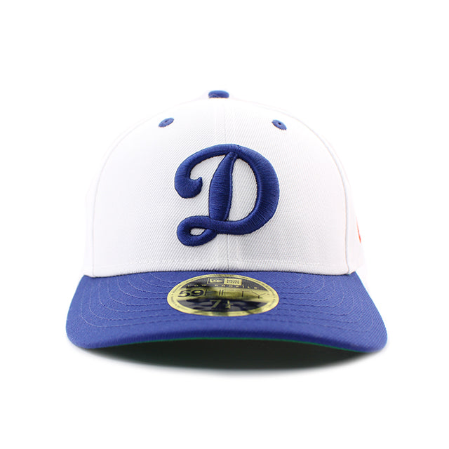 ニューエラ キャップ LP59FIFTY ロサンゼルス ドジャース MLB DODGERS PACK D LOGO LOW CROWN FITTED CAP WHITE-DARK ROYAL BLUE