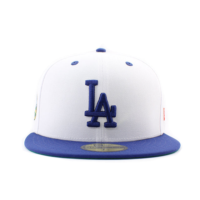 ニューエラ キャップ 59FIFTY ロサンゼルス ドジャース MLB DODGERS PACK 50TH FITTED CAP WHITE-DARK ROYAL BLUE