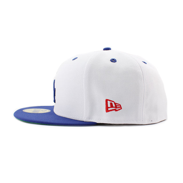 ニューエラ キャップ 59FIFTY ロサンゼルス ドジャース MLB DODGERS PACK 50TH FITTED CAP WHITE-DARK ROYAL BLUE