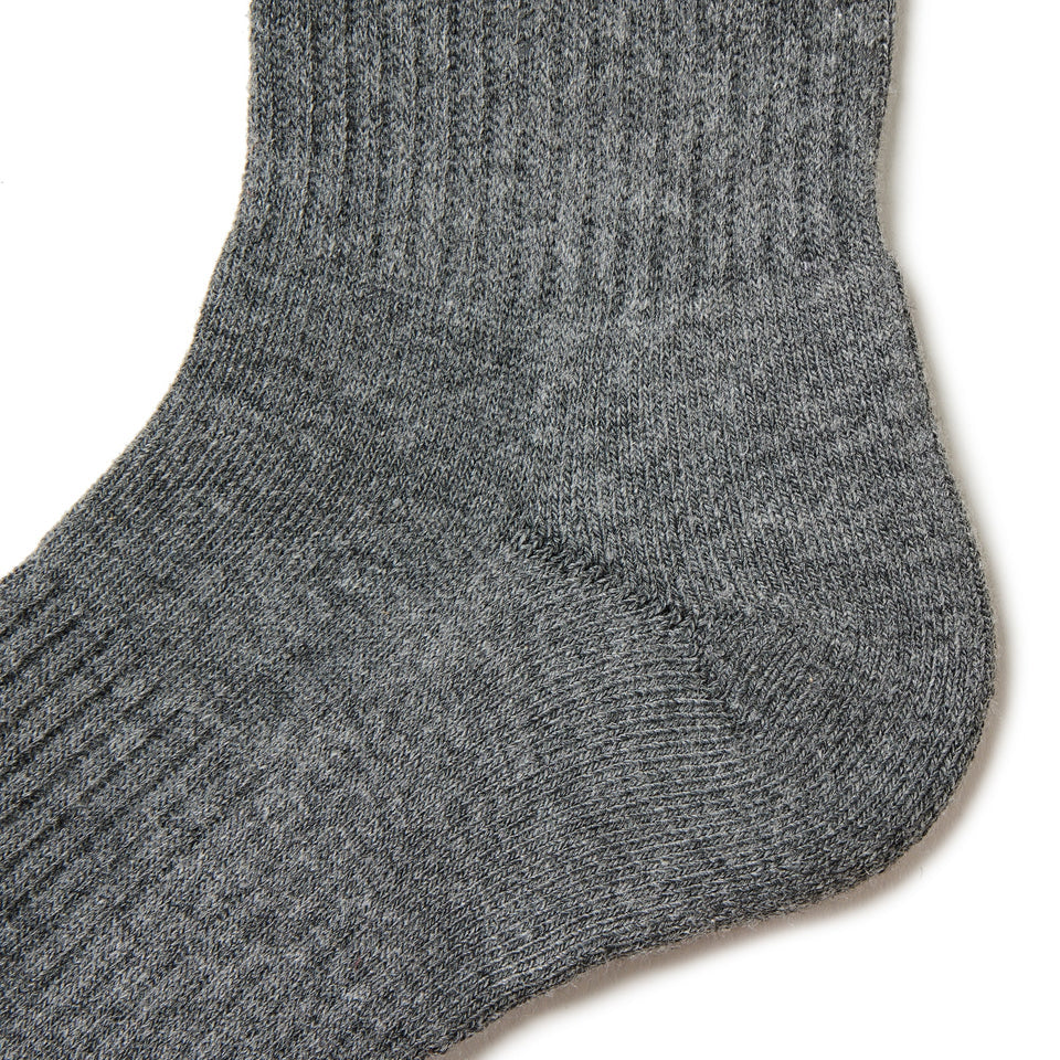NEW ERA ソックス SOCKS CREW 3PARIS LINE CHARCOAL