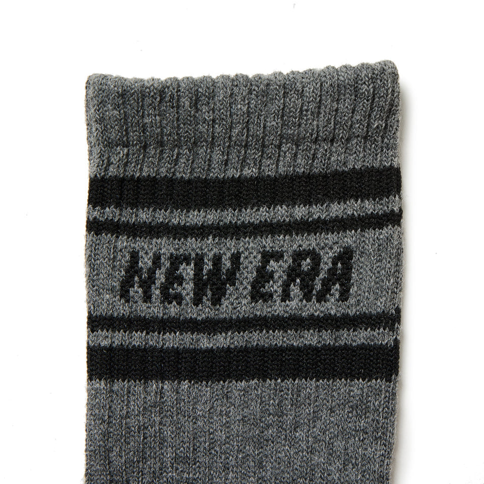 NEW ERA ソックス SOCKS CREW 3PARIS LINE CHARCOAL