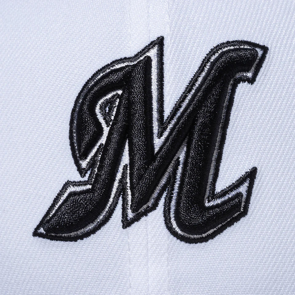 ニューエラ キャップ 9FIFTY スナップバック 千葉ロッテ マリーンズ NPB TEAM LOGO SNAPBACK CAP WHITE BLACK