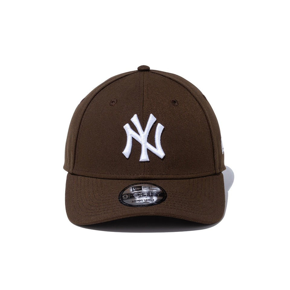 ニューエラ キャップ 9FORTY ニューヨーク ヤンキース MLB TEAM ADJUSTABLE STRAPBACK CAP WALNUT WHITE