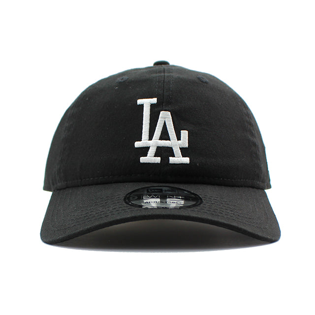 ニューエラ キャップ 9TWENTY ロサンゼルス ドジャース MLB WASHED COTTON STRAPBACK CAP BLACK
