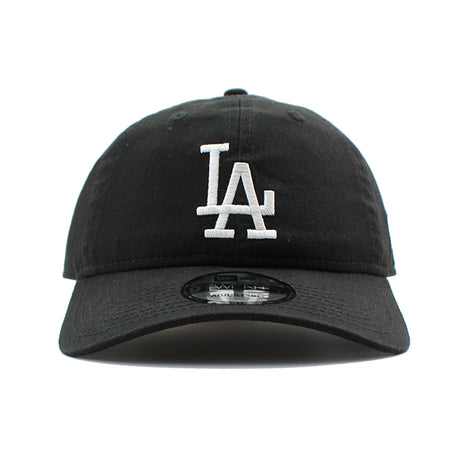 ニューエラ キャップ 9TWENTY ロサンゼルス ドジャース MLB WASHED COTTON STRAPBACK CAP BLACK