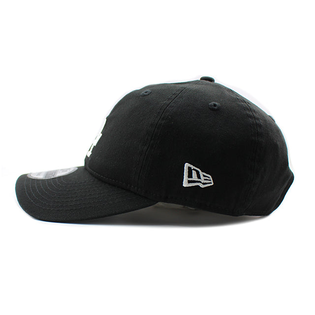 ニューエラ キャップ 9TWENTY ロサンゼルス ドジャース MLB WASHED COTTON STRAPBACK CAP BLACK