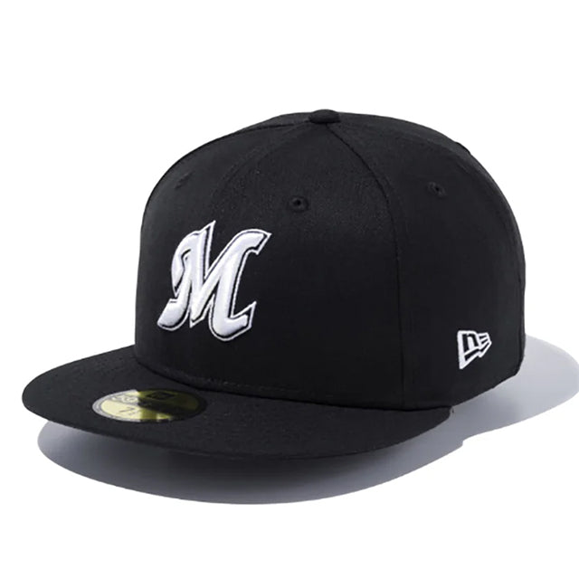 ニューエラ キャップ 59FIFTY 千葉ロッテ マリーンズ NPB FITTED CAP BLACK-WHITE