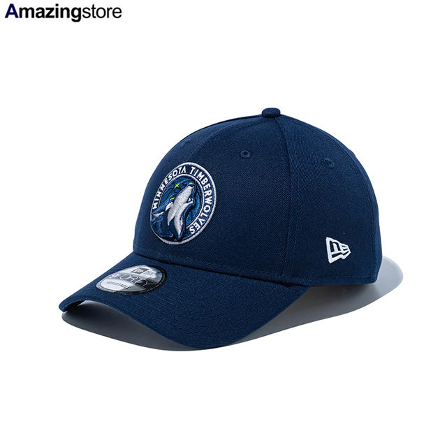 ニューエラ キャップ 9FORTY ミネソタ ティンバーウルブズ NBA TEAM LOGO STRAPBACK CAP NAVY