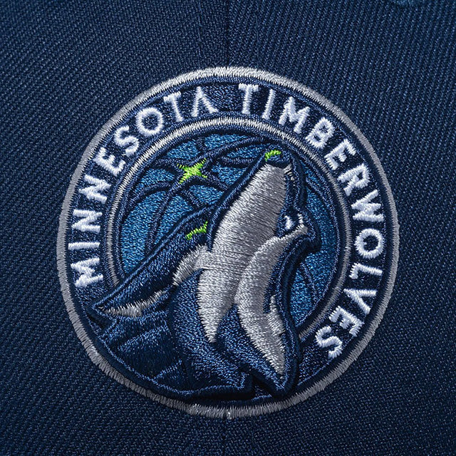 ニューエラ キャップ 9FORTY ミネソタ ティンバーウルブズ NBA TEAM LOGO STRAPBACK CAP NAVY