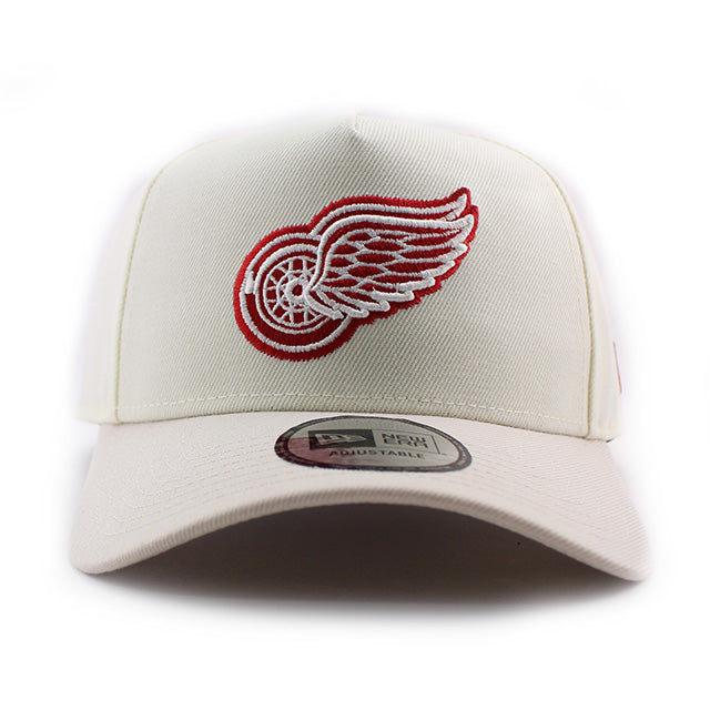 ニューエラ キャップ 9FORTY デトロイト レッドウィングス NHL A-FRAME SNAPBACK CAP CHROME WHITE-STONE