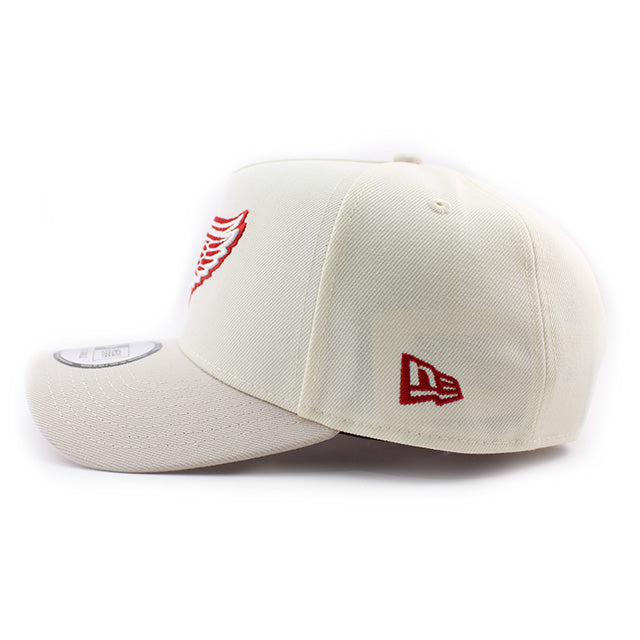 ニューエラ キャップ 9FORTY デトロイト レッドウィングス NHL A-FRAME SNAPBACK CAP CHROME WHITE-STONE