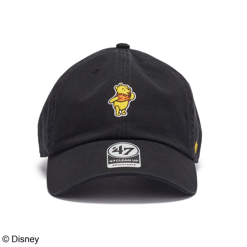 47ブランド キャップ ディズニー クマのプーさん CLEAN-UP STRAPBACK CAP BLACK