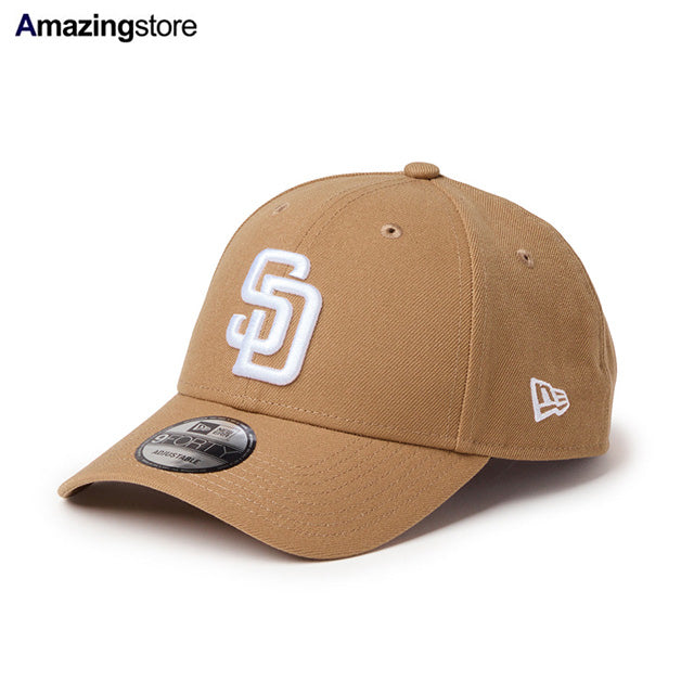 ニューエラ キャップ 9FORTY サンディエゴ パドレス MLB TEAM ADJUSTABLE STRAPBACK CAP KHAKI WHITE