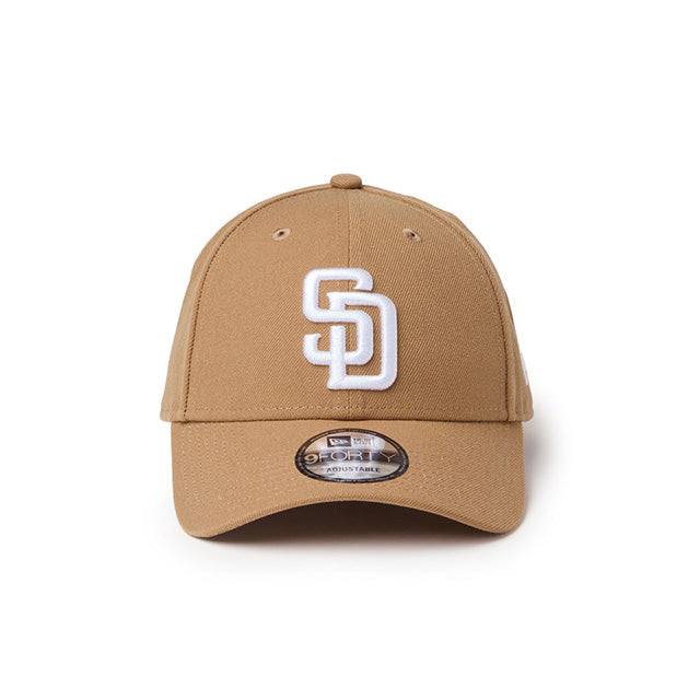 ニューエラ キャップ 9FORTY サンディエゴ パドレス MLB TEAM ADJUSTABLE STRAPBACK CAP KHAKI WHITE