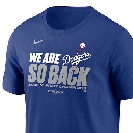 2025 ナショナルリーグ西地区チャンピオン 海外取寄 ナイキ Tシャツ ロサンゼルス ドジャース MLB 2025 NL WEST DIVISION CHAMPIONS T-SHIRT ROYAL