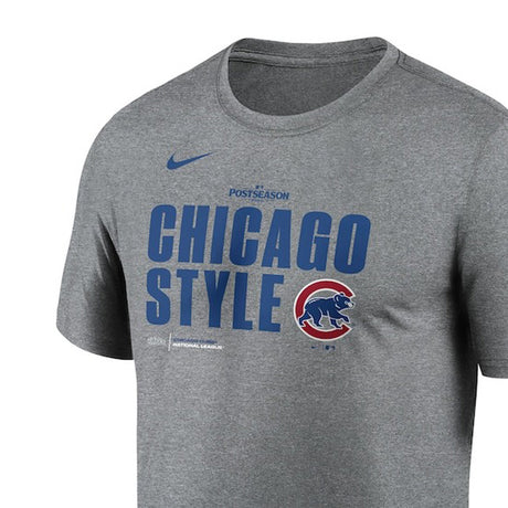 海外取寄 2025 ポストシーズンモデル ナイキ Tシャツ シカゴ カブス MLB POSTSEASON LEGEND Dri-FIT T-SHIRT HEATHER CHARCOAL