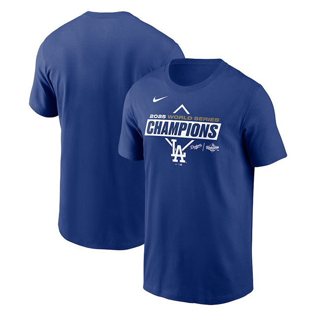 2025 ワールドシリーズチャンピオンモデル 海外取寄 ナイキ Tシャツ ロサンゼルス ドジャース MLB 2025 WORLD SERIES CHAMPIONS TEAM LOGO T-SHIRT BLUE