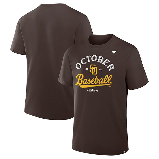 2025 ポストシーズンモデル 海外取寄 Tシャツ サンディエゴ パドレス MLB 2025 POSTSEASON LOCKER ROOM T-SHIRTS BROWN FANATICS BRAND SAN DIEGO PADRES