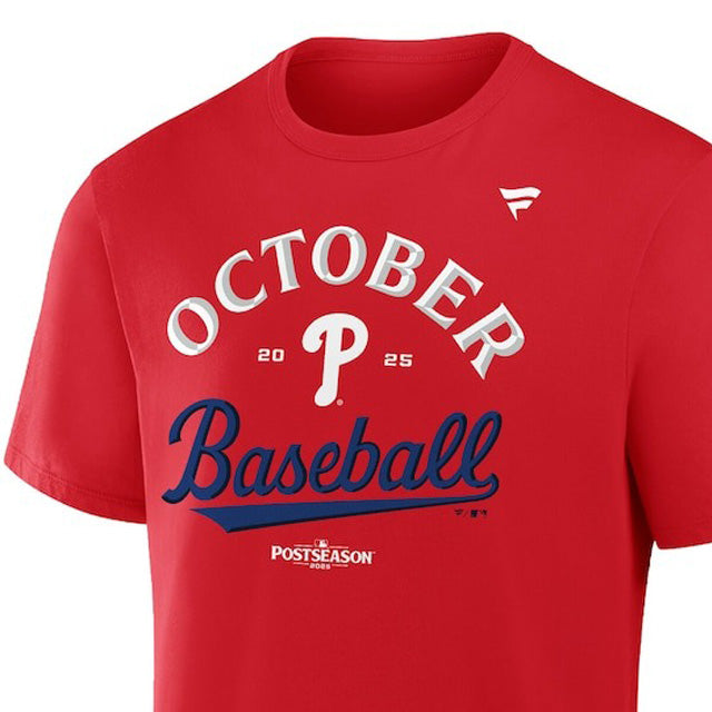 2025 ポストシーズンモデル 海外取寄 Tシャツ フィラデルフィア フィリーズ MLB 2025 POSTSEASON LOCKER ROOM T-SHIRTS RED FANATICS BRAND PHILADELPHIA PHILLIES