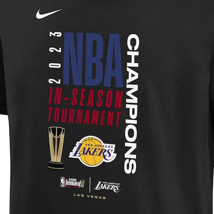 子供用  ナイキ ロサンゼルス レイカーズ Tシャツ YOUTH 2023 NBA IN-SEASON TOURNAMENT CHAMPIONS LOCKER ROOM T-SHIRT NIKE LOS ANGELES LAKERS