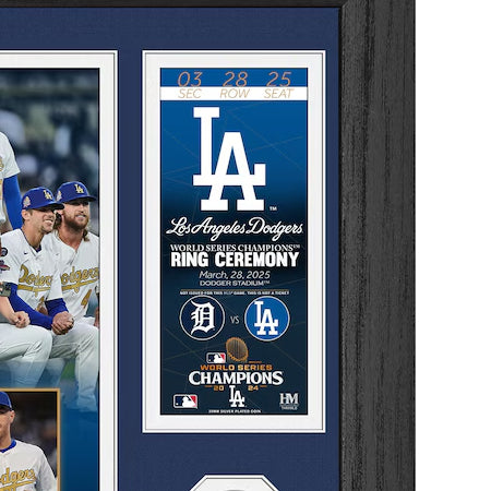 2025 大谷翔平・フレディ フリーマン・ムーキー ベッツ チャンピオンリング授与式モデル 海外取寄 額入りコラージュフレーム ロサンゼルス ドジャース