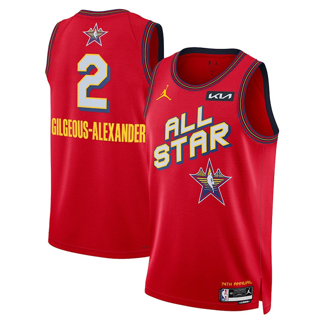 シェイ ギルジャス=アレクサンダーモデル 海外取寄 2025 NBAオールスターゲームモデル ジョーダンブランド レプリカユニフォーム RED