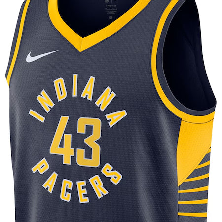 パスカル シアカムモデル 海外取寄 ナイキ レプリカユニフォーム インディアナ ペイサーズ 2025 NBA FINALS SWINGMAN JERSEY ICON EDITION NAVY