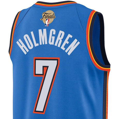 チェット ホルムグレンモデル 海外取寄 ナイキ レプリカユニフォーム オクラホマシティ サンダー 2025 NBA FINALS SWINGMAN JERSEY ICON EDITION BLUE