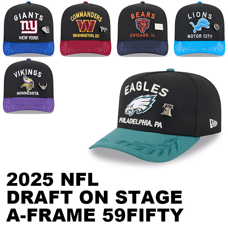 2025 NFL ドラフト選手着用 ニューエラ キャップ 59FIFTY NFL NFC 2025 ONSTAGE DRAFT A-FRAME FITTED CAP