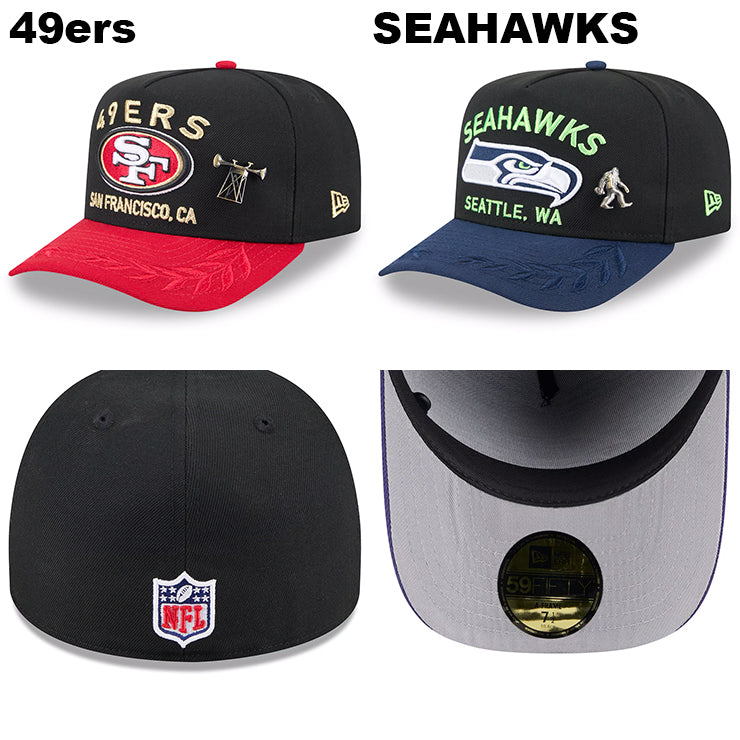 2025 NFL ドラフト選手着用 ニューエラ キャップ 59FIFTY NFL NFC 2025 ONSTAGE DRAFT A-FRAME FITTED CAP