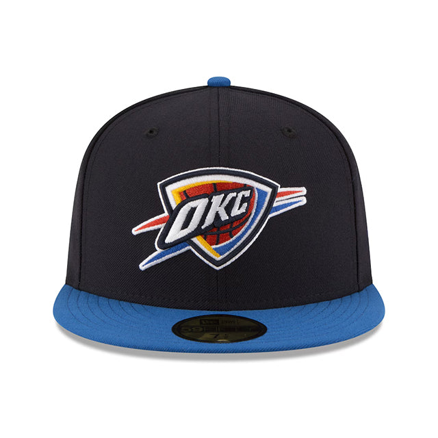 海外取寄 ニューエラ キャップ 59FIFTY オクラホマシティ サンダー 2025 NBA FINALS SIDE PATCH FITTED CAP NAVY