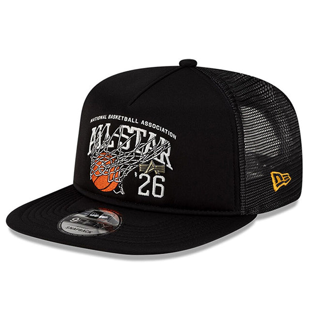 海外取寄 ニューエラ キャップ 9FIFTY × ALPHA INDUSTRIES × 2026 NBA ALL-STAR GAME SNAPBACK TRUCKER CAP BLACK