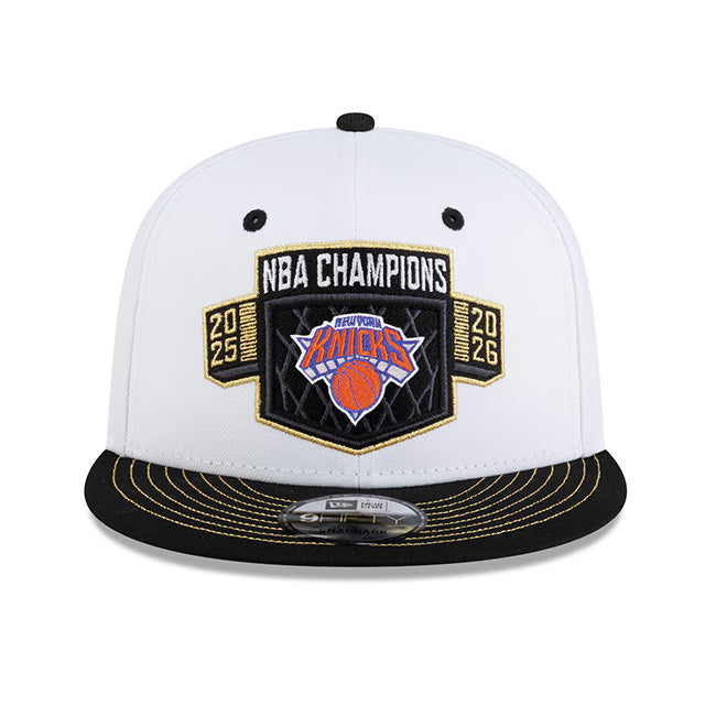 53年振りNBAファイナル優勝 海外取寄 ニューエラ キャップ 9FIFTY ニューヨーク ニックス 2026 NBA FINALS CHAMPIONS LOCKER ROOM SNAPBACK WHITE-BLACK