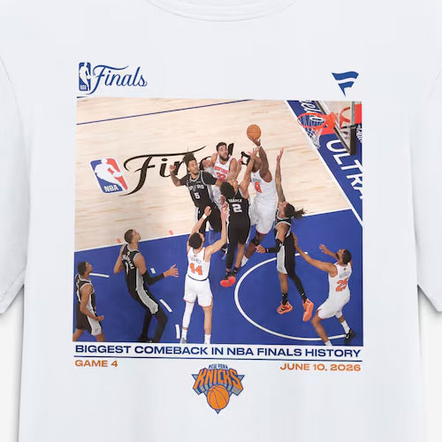 海外取寄 ニューヨーク ニックス Tシャツ NBA FINALS BIGGEST COMEBACK T-SHIRT WHITE