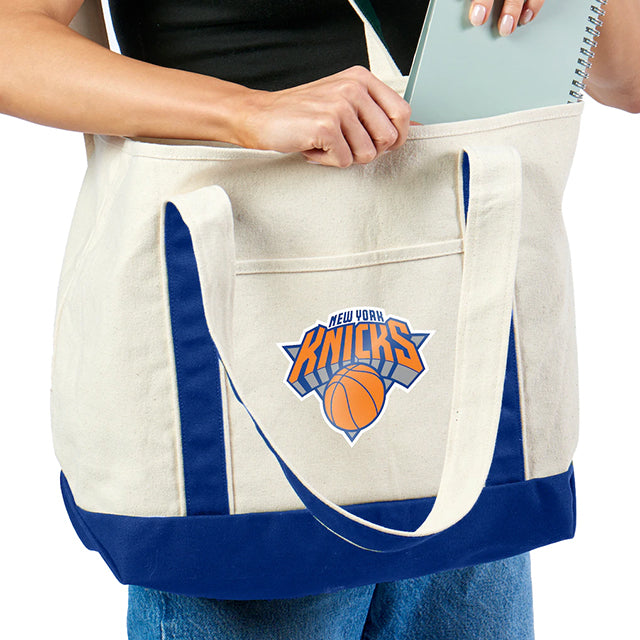 海外取寄 トートバッグ ニューヨーク ニックス COLORED STRAP CANVAS TOTE BAG IVORY
