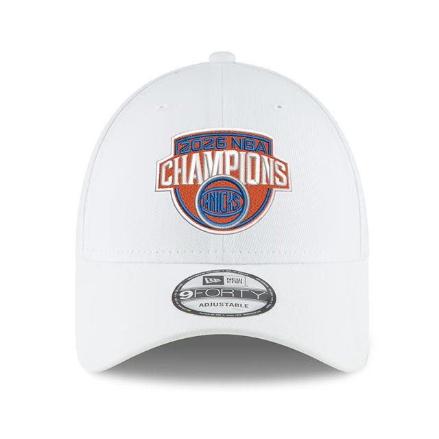 53年振りNBAファイナル優勝 海外取寄 ニューエラ キャップ 9FORTY ニューヨーク ニックス 2026 NBA FINALS CHAMPIONS ADJUSTABLE CAP WHITE