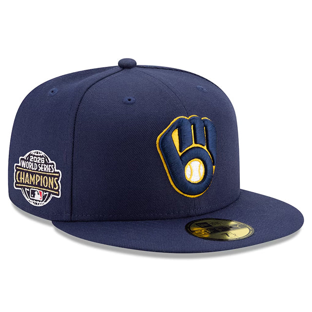 2026 ワールドシリーズ優勝モデル 海外取寄 ニューエラ キャップ 59FIFTY ミルウォーキー ブルワーズ ホーム