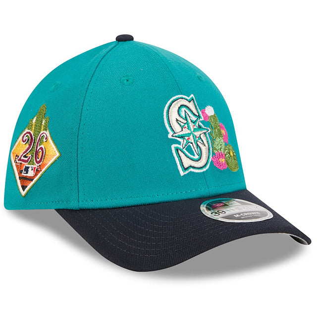 ニューエラ キャップ 海外取寄 39THIRTY M-CROWN シアトル マリナーズ 2026 MLB SPRING TRAINING FLEX FIT CAP TEAL NAVY