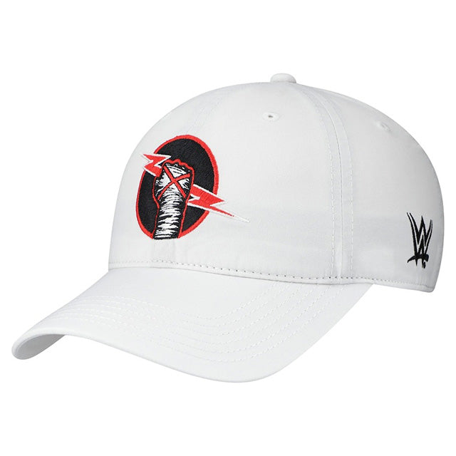 海外取寄 CMパンクモデル WWE キャップ ストラップバック CIRCLE LIGHTENING BOLT TERRA TWILL ADJUSTABLE CAP WHITE