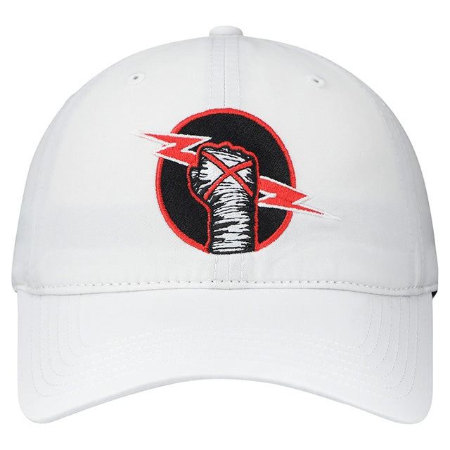 海外取寄 CMパンクモデル WWE キャップ ストラップバック CIRCLE LIGHTENING BOLT TERRA TWILL ADJUSTABLE CAP WHITE