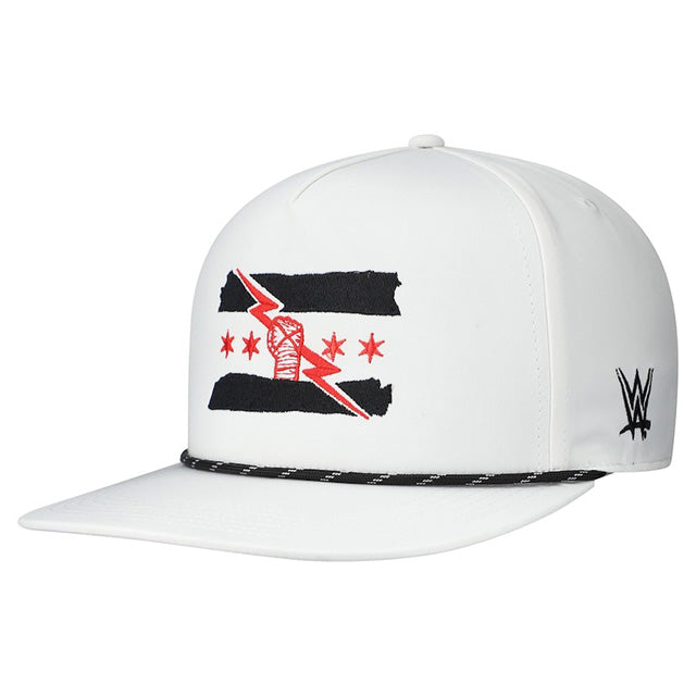 海外取寄 CMパンクモデル WWE キャップ スナップバック PRIMARY FLAG MARK CADDY SNAPBACK CAP WHITE