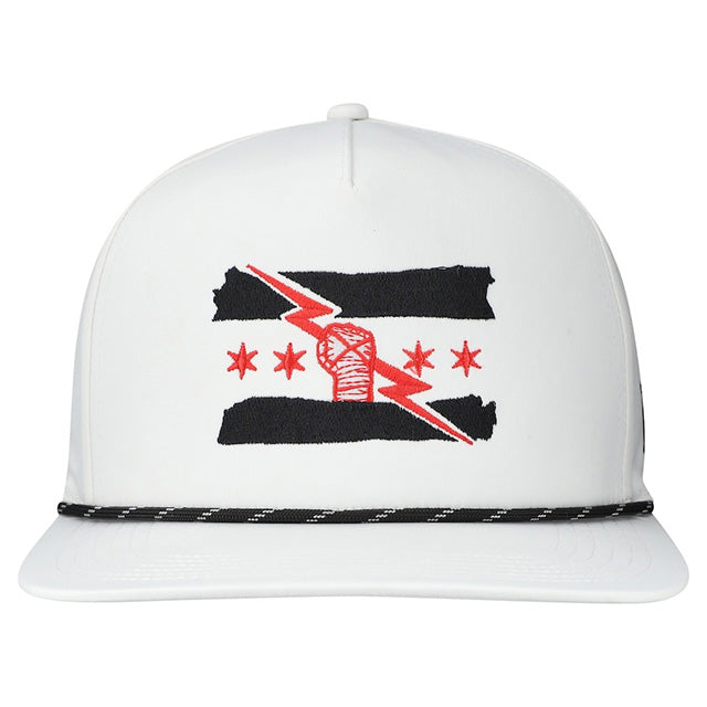 海外取寄 CMパンクモデル WWE キャップ スナップバック PRIMARY FLAG MARK CADDY SNAPBACK CAP WHITE
