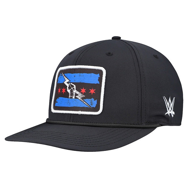 海外取寄 CMパンクモデル WWE キャップ スナップバック PRIMARY FLAG MARK BACK 9 SNAPBACK CAP BLACK