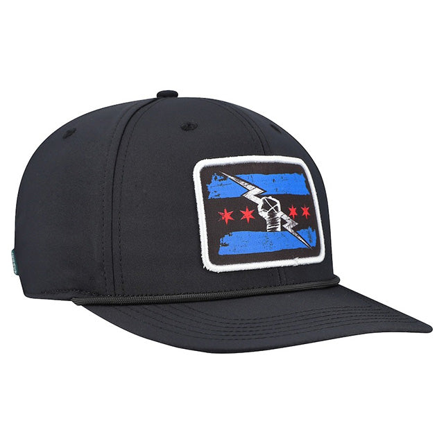 海外取寄 CMパンクモデル WWE キャップ スナップバック PRIMARY FLAG MARK BACK 9 SNAPBACK CAP BLACK